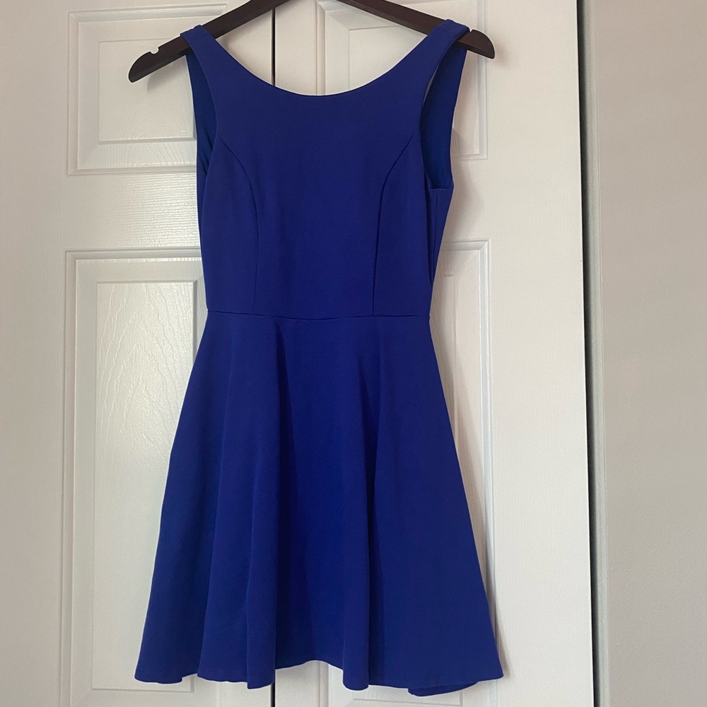 Lulu’s fit and flare royal blue dress. Size small.